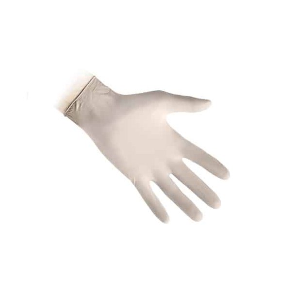 Latex handsker Pudderfri 100 stk. gr. 5,0 (M) | Hvid 